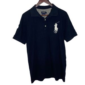 Men's Polo Ralph Lauren black  S/S Shirt Polo Style #3 Horse polo player XXL